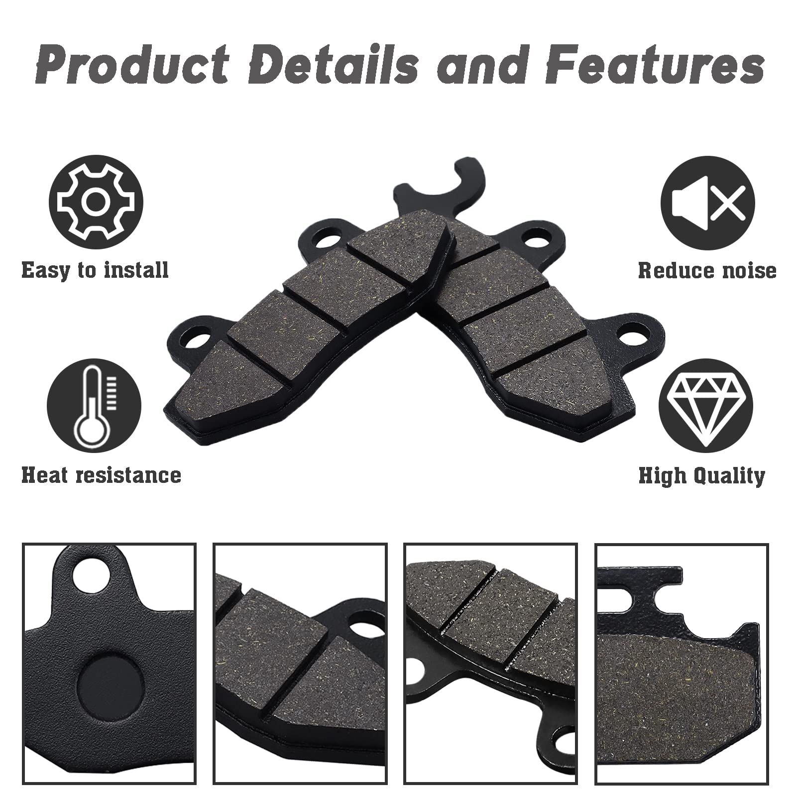 Kabing brake pads rear for Yamaha Rhino 660 provide reliable stopping in mud