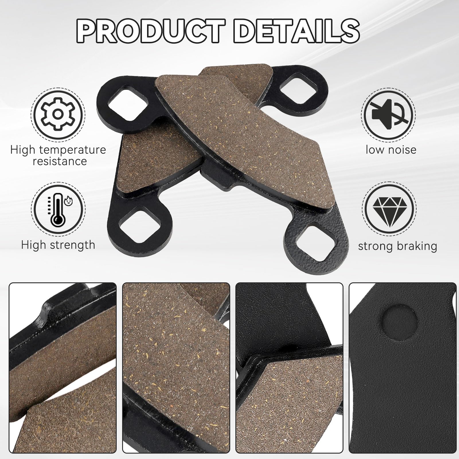 Kabing front brake pad for Polaris Trail Blazer 250, smooth, controlled stops
