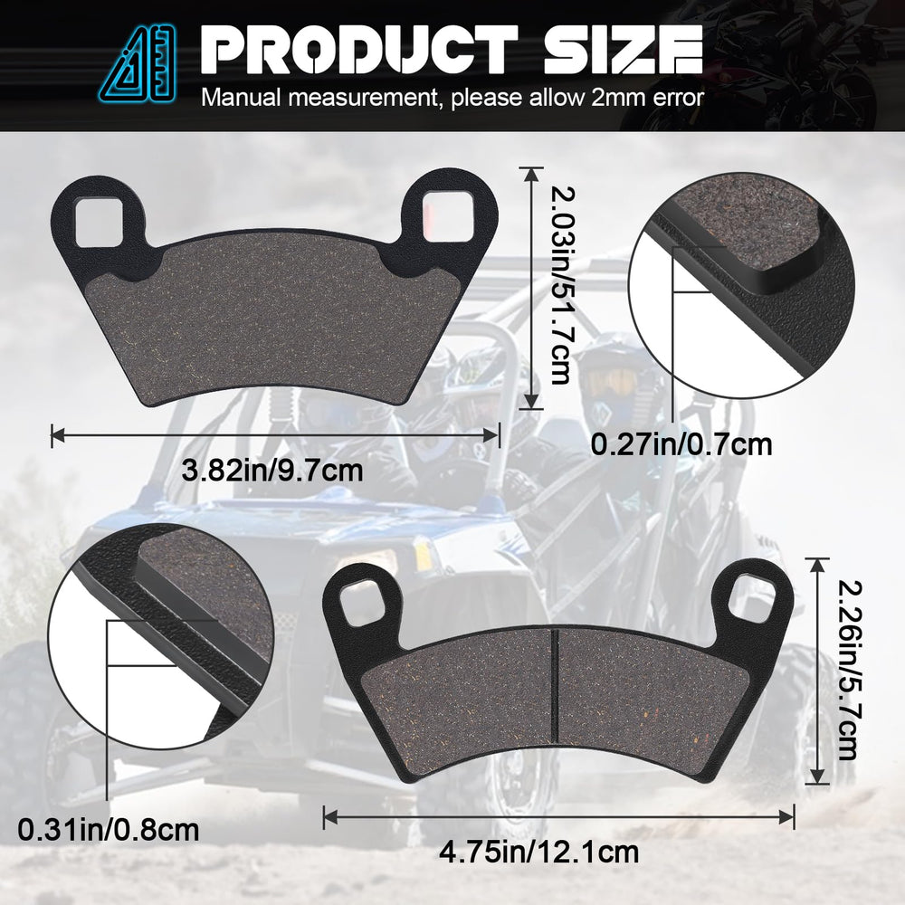 Kabing front brake pads for Polaris Ranger 700-800 deliver consistent braking under heavy use.