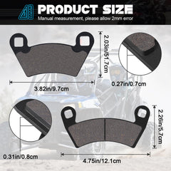 Kabing front brake pads for Polaris Ranger 700-800 deliver consistent braking under heavy use.