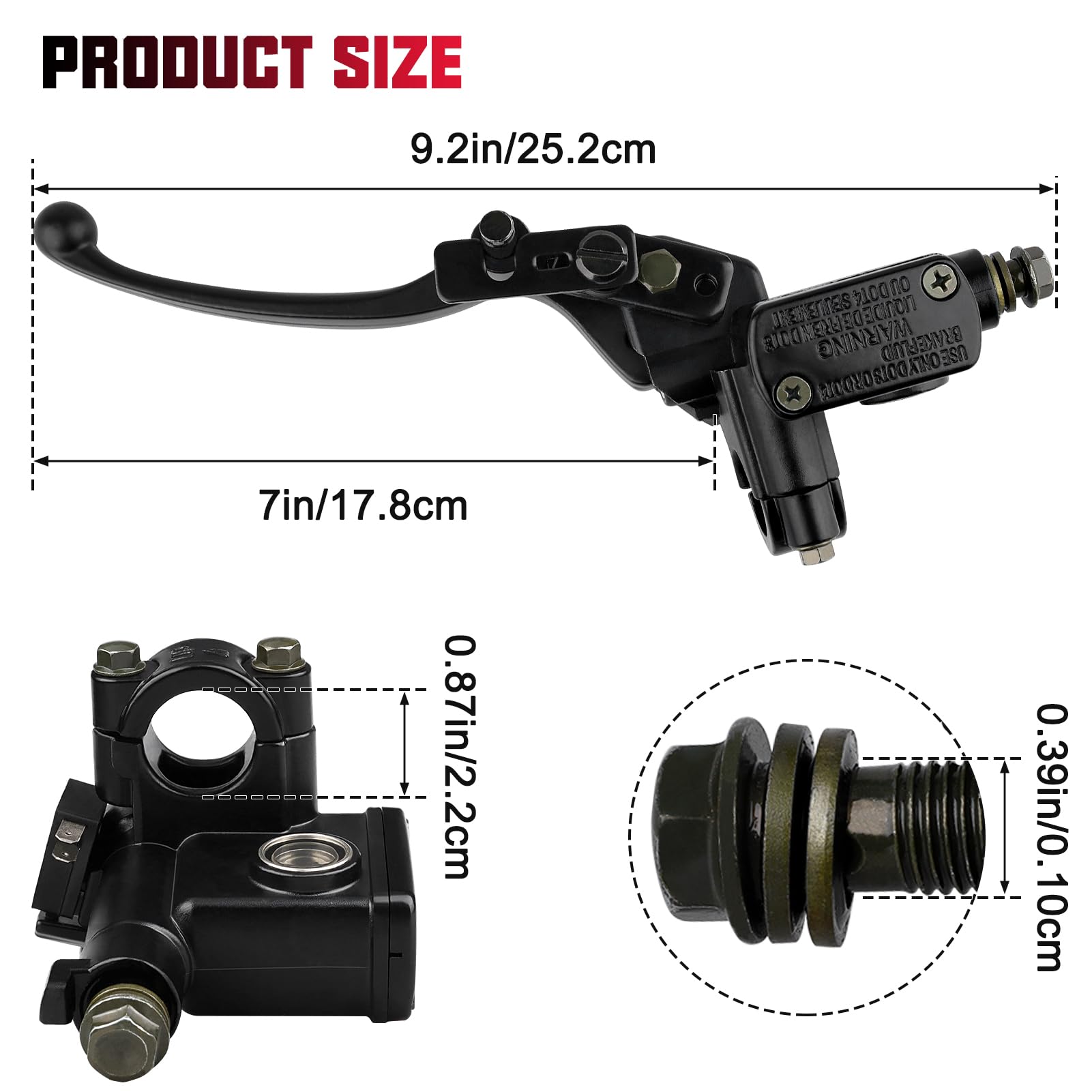 Kabing front brake lever assembly compatible with Kazuma and Roketa models.