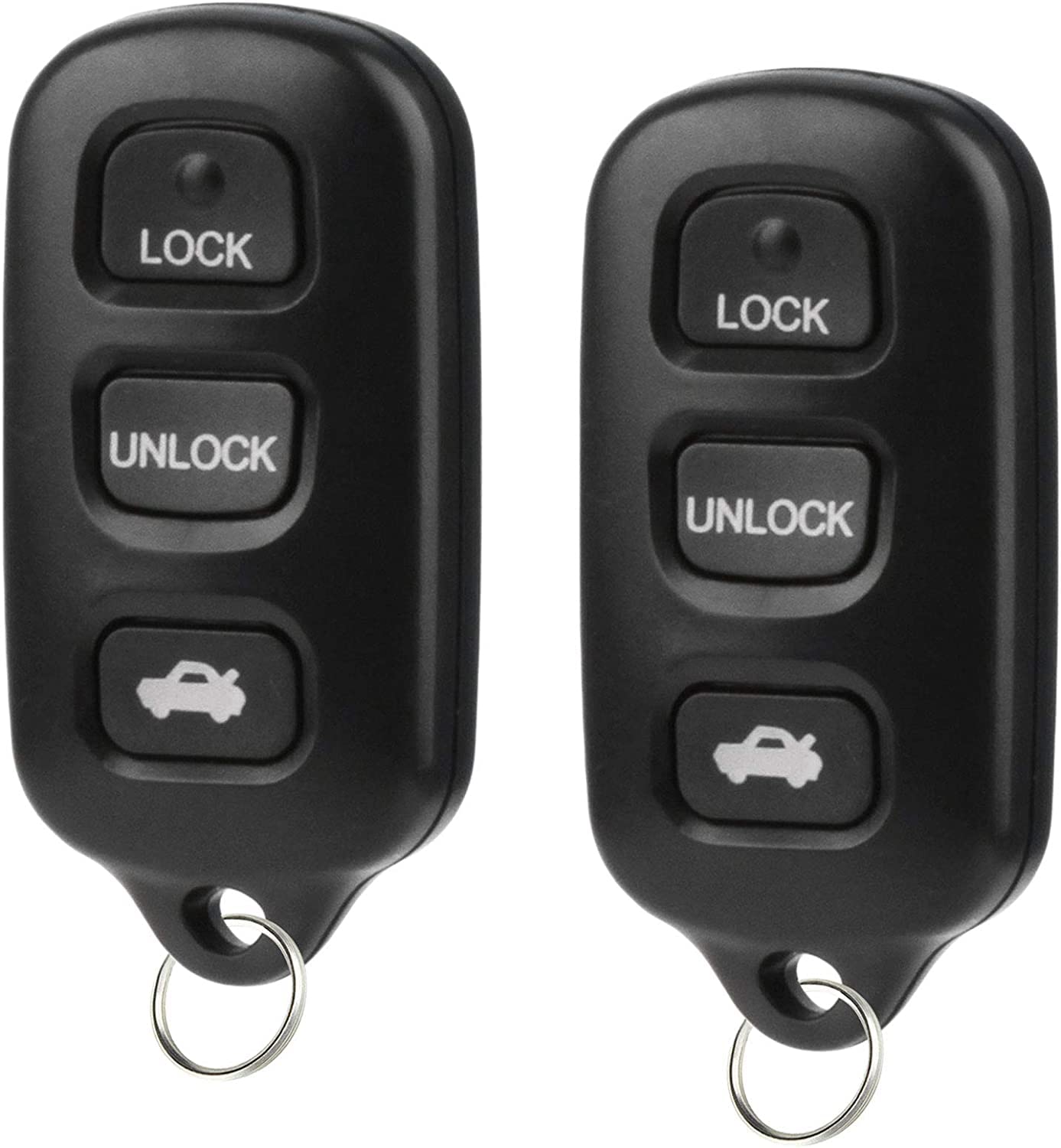 Kaboll key fob replacement for Toyota Camry with front view and pre-installed battery for quick use.