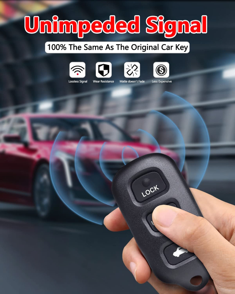 Kaboll key fob for Toyota Solara front view compatible with 2002-2006 models.