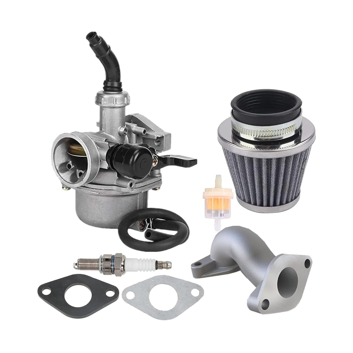 Kacarber AT125 carburetor installed on a Coleman ATV for Coleman's AT125-B compatibility.