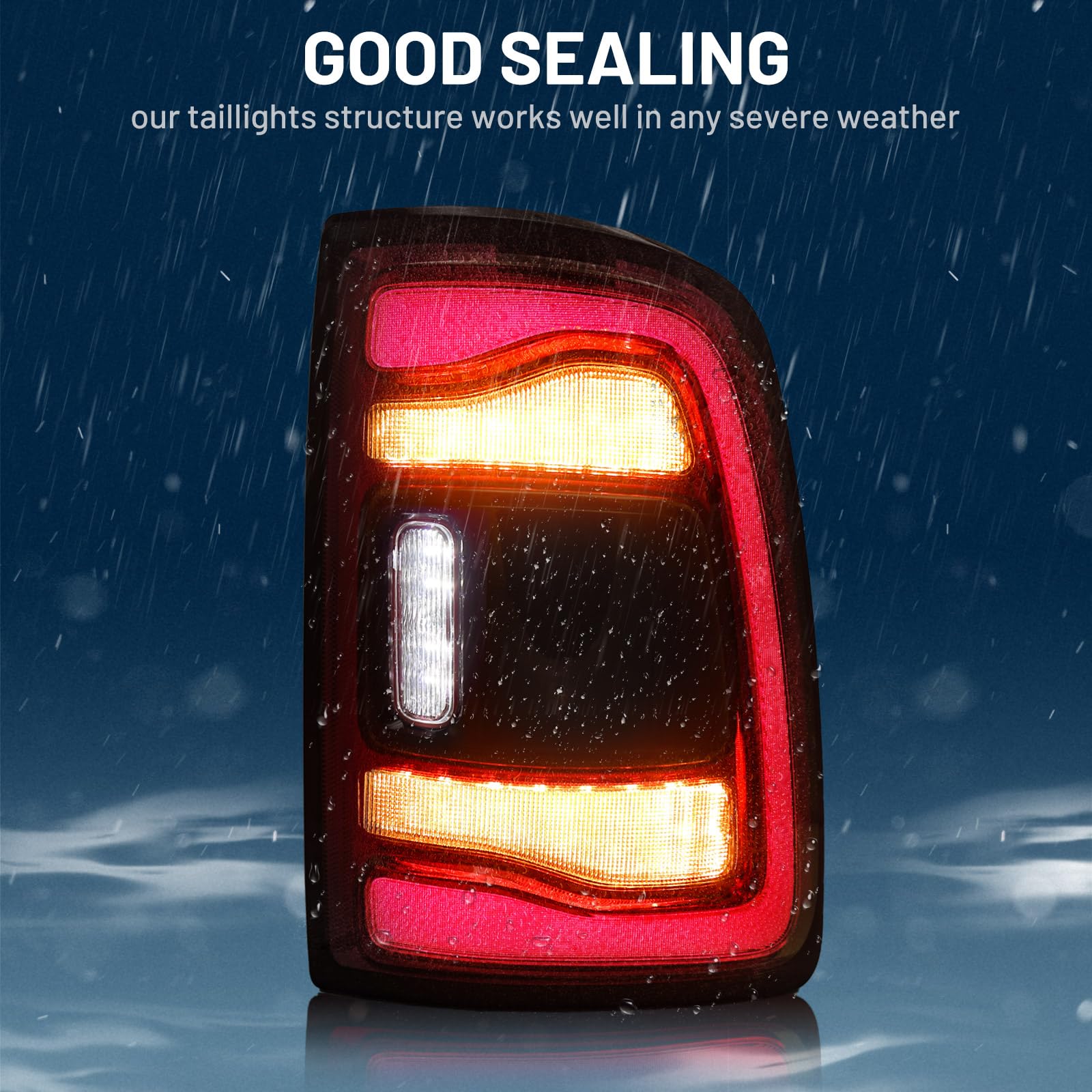 KACHIR waterproof and dustproof tail light for Dodge Ram improves durability