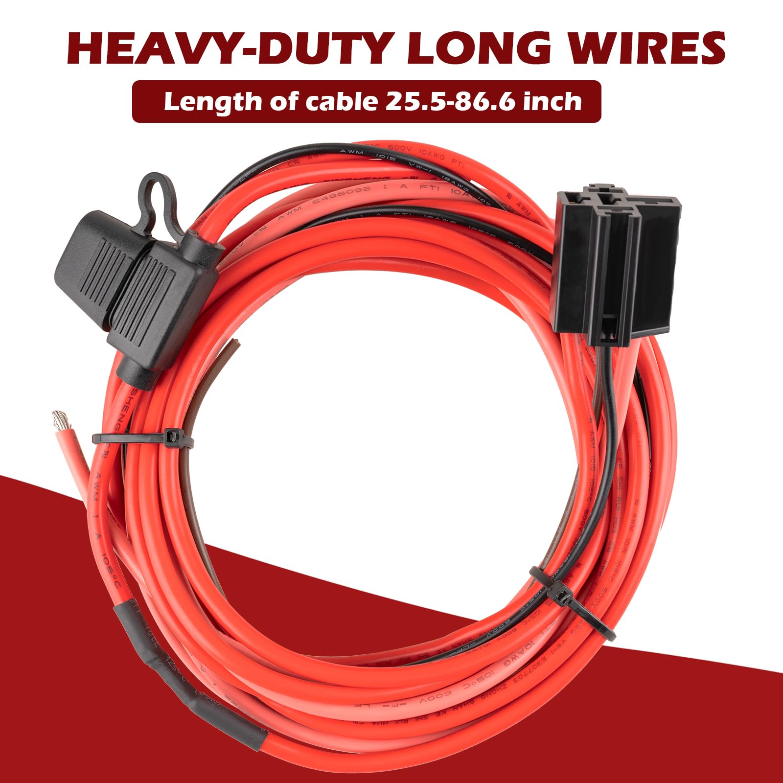 KACOLA color-coded wiring harness enables quick, error-free installation.