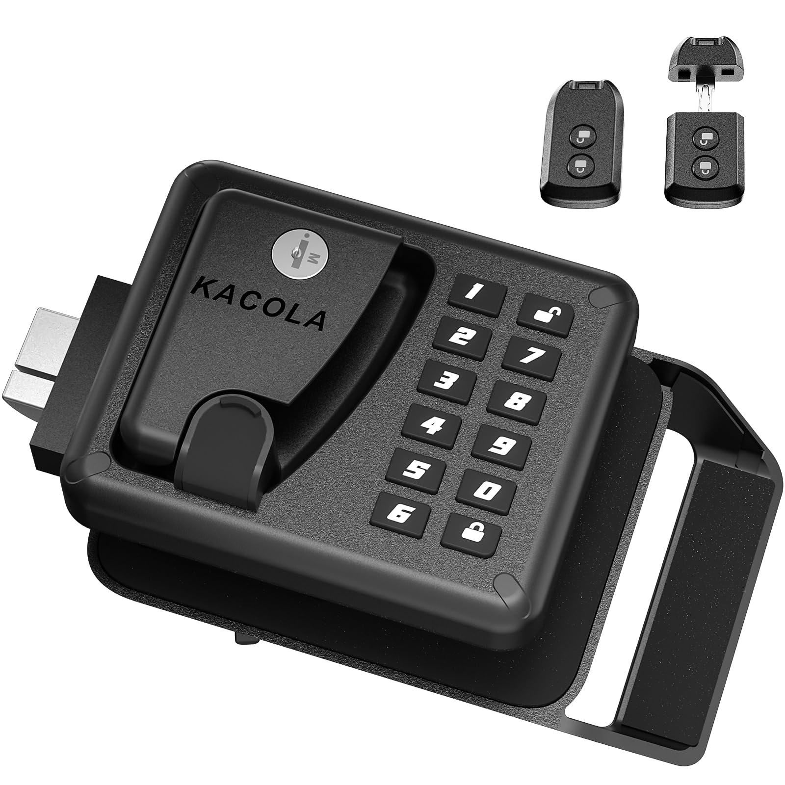 KACOLA RV door lock with backlit keypad for easy night access.