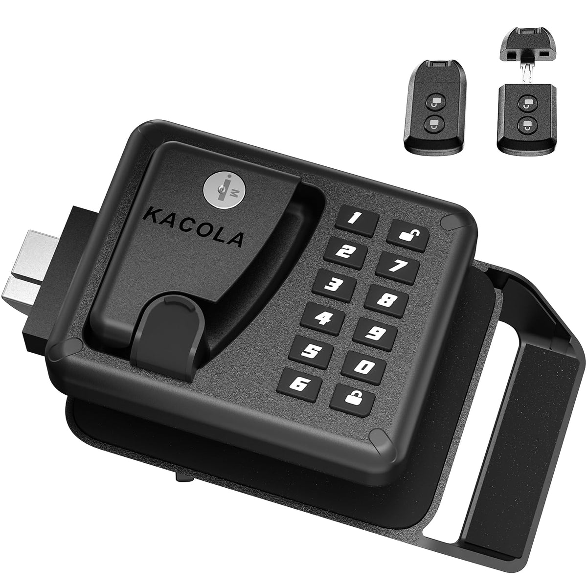 KACOLA RV door lock with backlit keypad for easy night access.