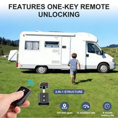 KACOLA RV door lock metal frame and durable build for outdoor use.