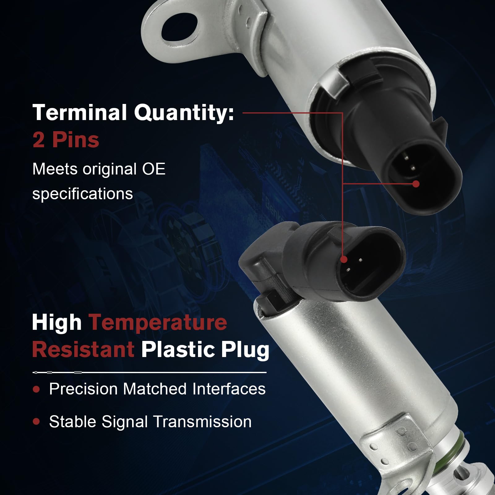 Kacuyelin VVT solenoid with electrophoretic coating resists oil corrosion