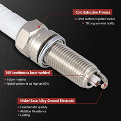 KacuYelin iridium spark plug 97390 with 360-degree laser-welded center electrode.