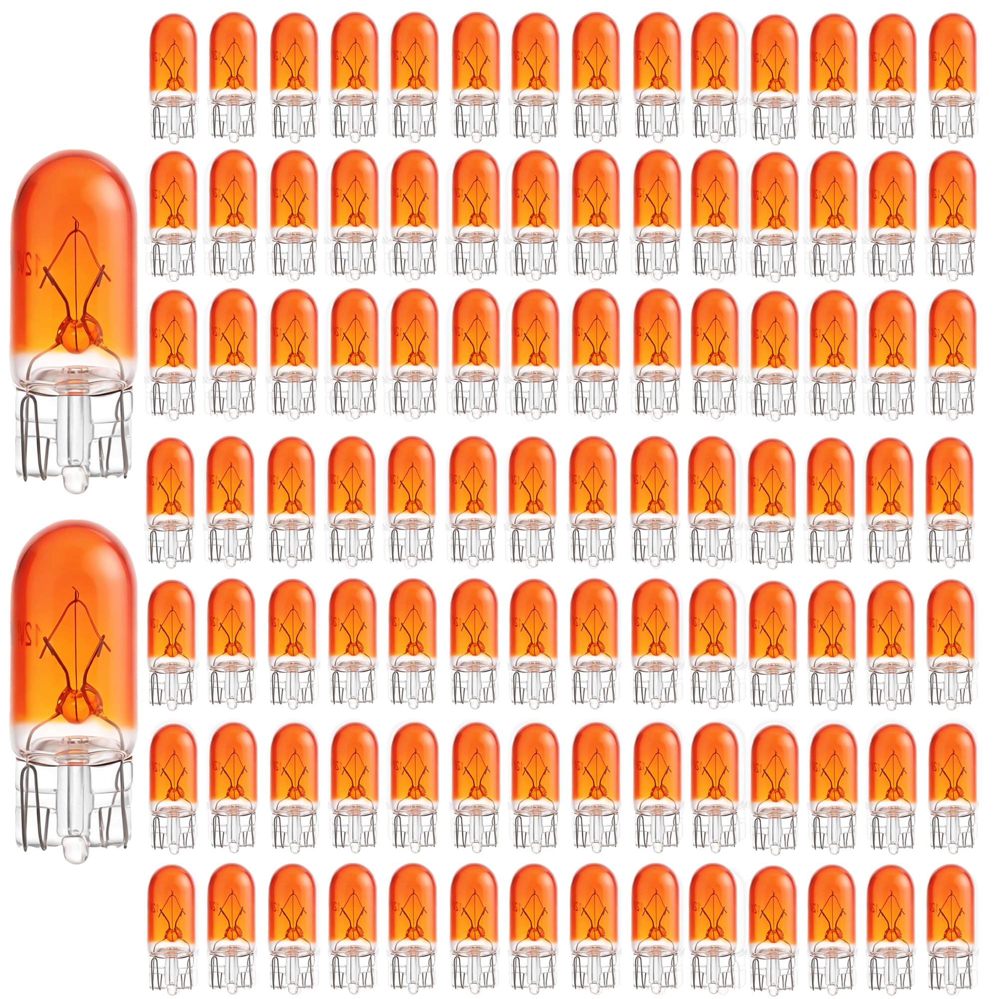 Kadiby 194A amber bulbs in a 100-pack for versatile automotive lighting
