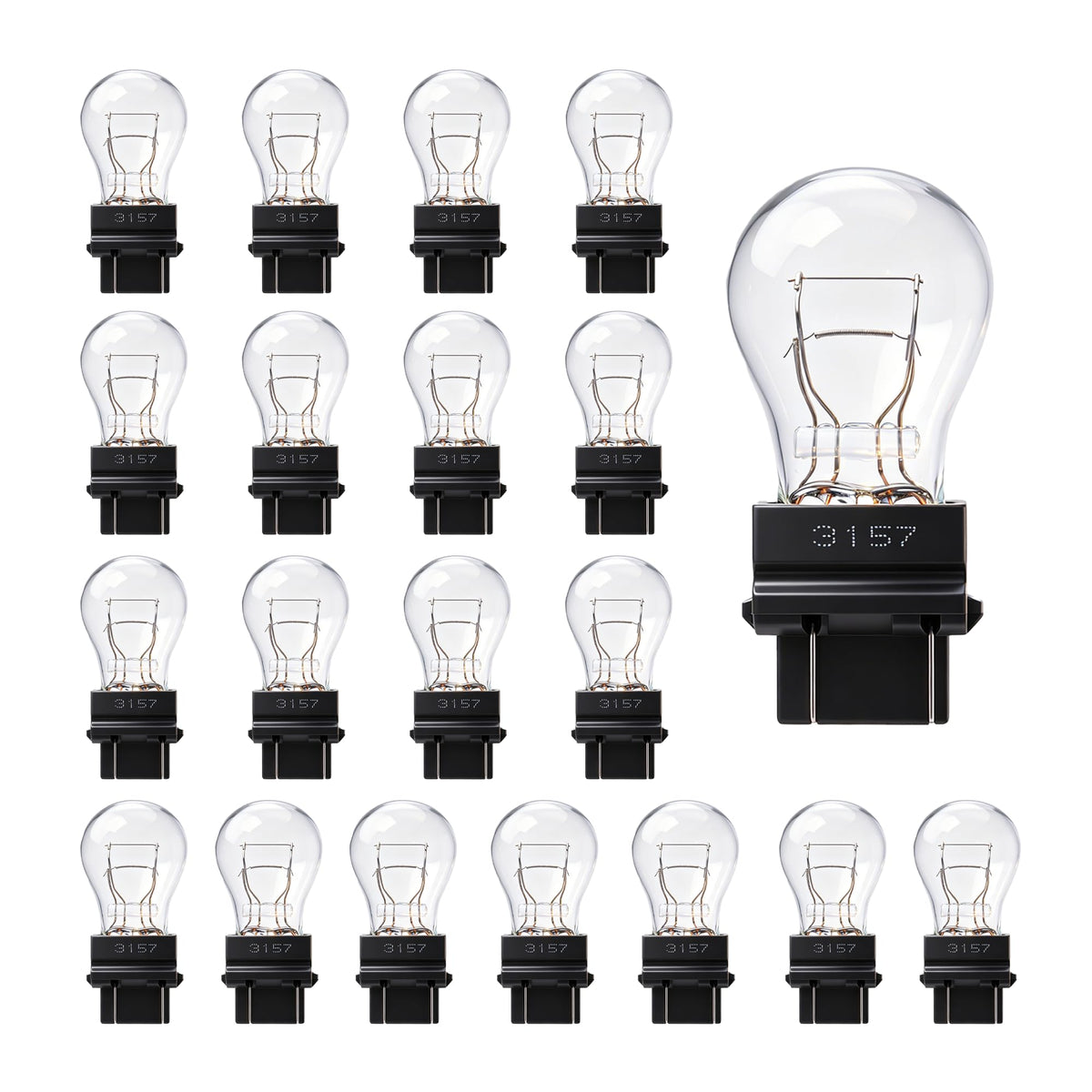 Kadiby 20-pack 3157 bulbs ready for reliable signaling and replacement.
