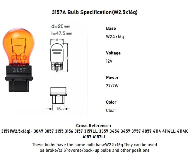 Kadiby 3157NA parking light bulb enhancing daytime presence