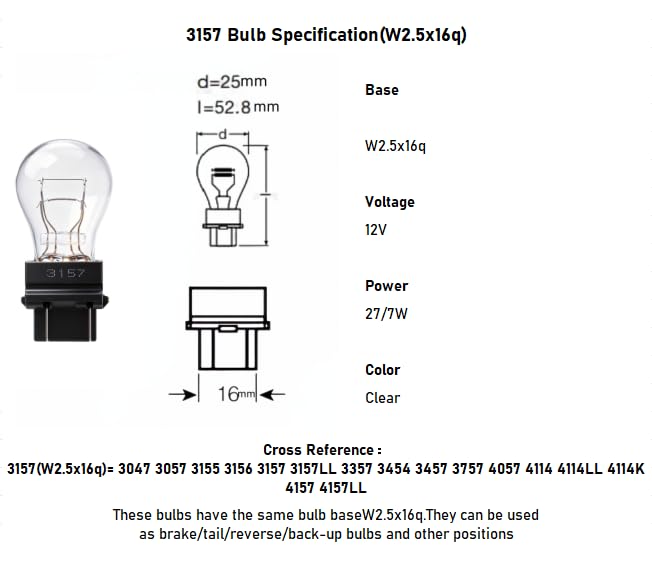 Kadiby halogen 3157 installation-friendly bulb, CANbus-free performance.