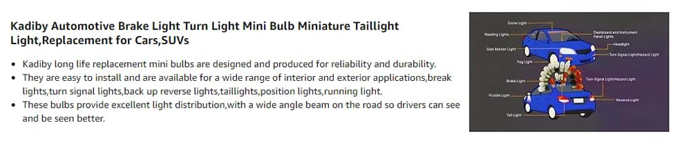 Kadiby RV/camper lighting application for exterior signaling.