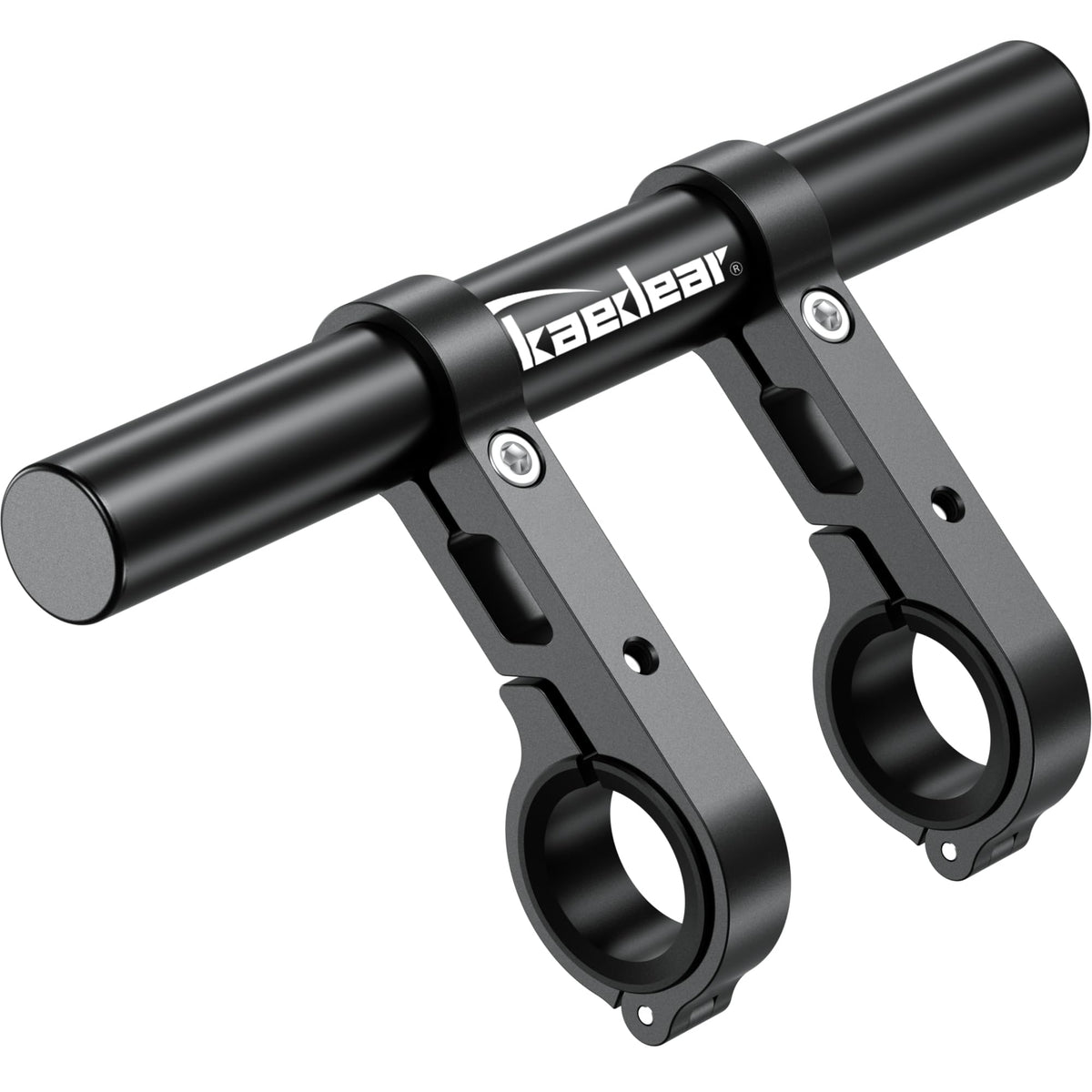 Kaedear KDR-H4W long bar clamp on motorcycle handlebars securely holding devices