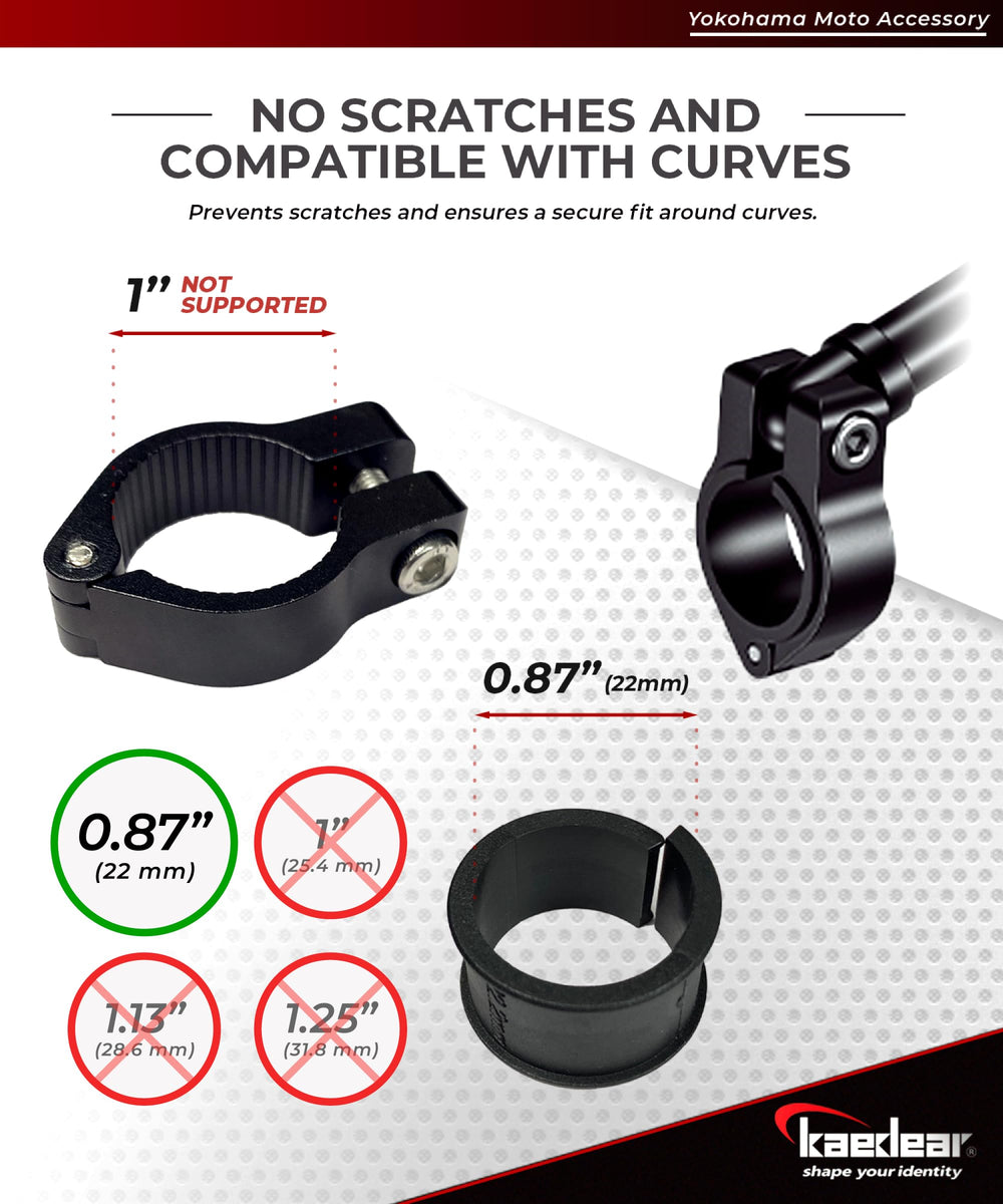 Kaedear KDR-HB2 aluminum alloy construction highlights lightweight strength for riding accessories.