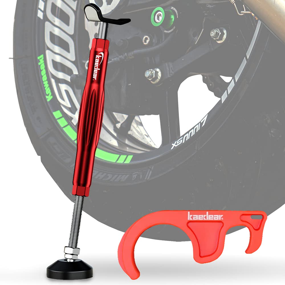 Kaedear KDR-ST1 maintenance stand with brake holder for easy chain care.