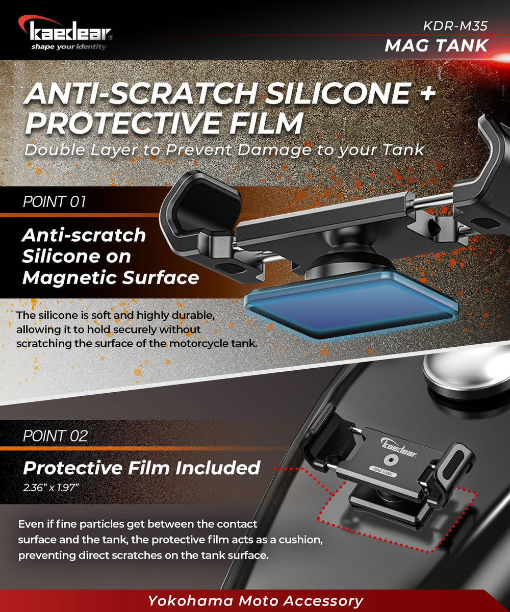Kaedear Mag Tank aluminum arms deliver strong, stable grip.