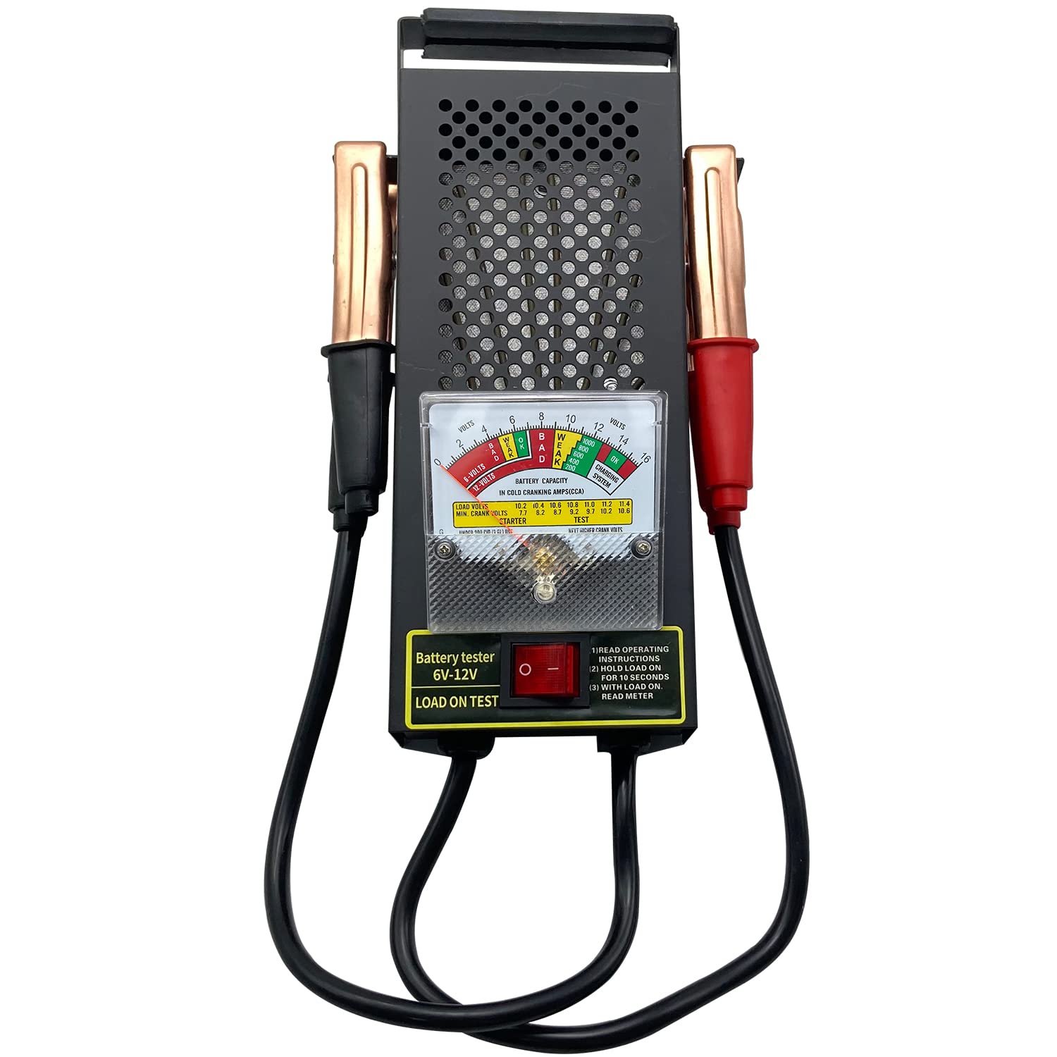 Kaiheng Battery Load Tester front view shows compact portability for DIY diagnostics.