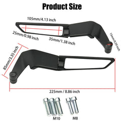 KaiQIVEM stealth mirror folded flat for aerodynamic profile.