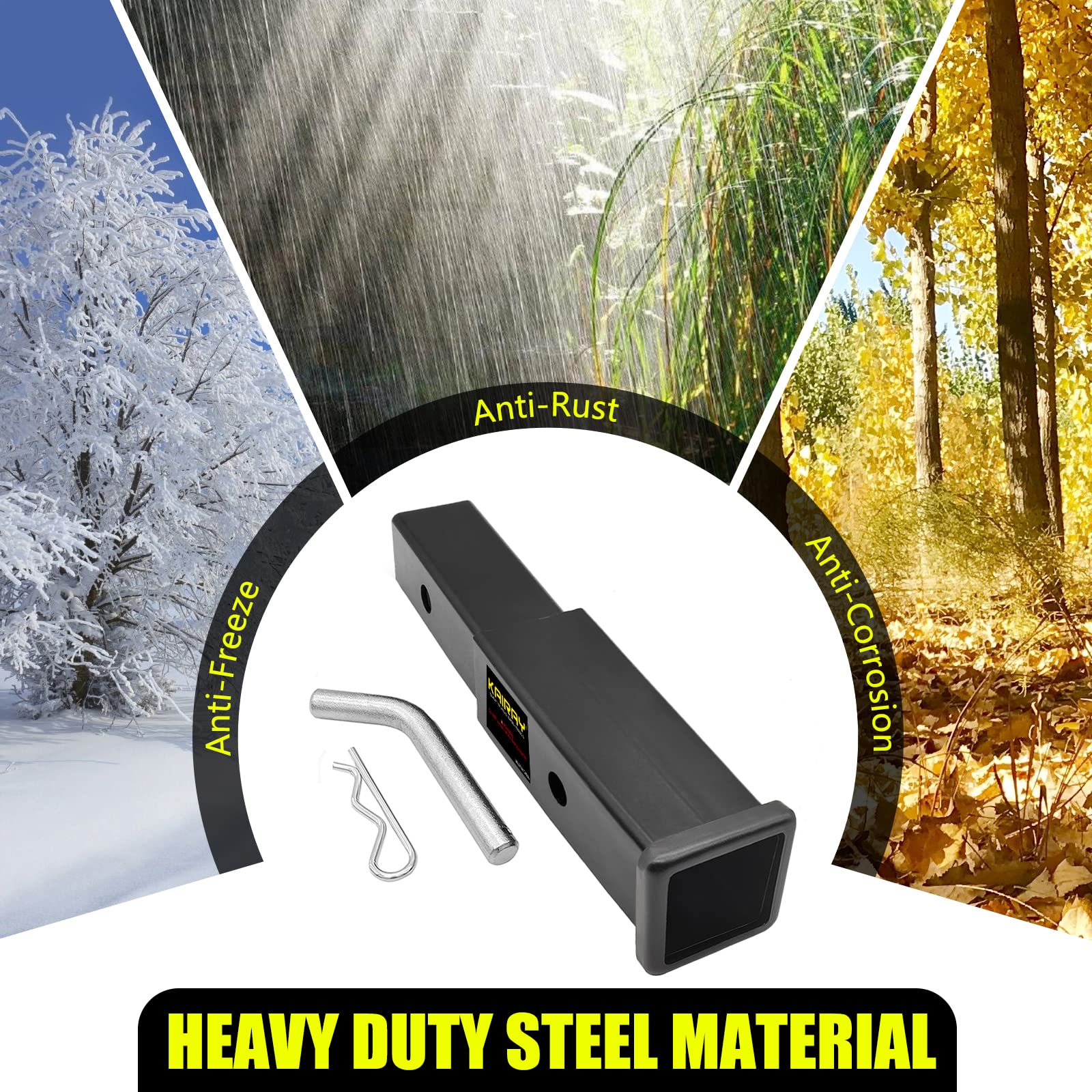 KAIRAY black powder-coated finish resists rust on trails and weather.