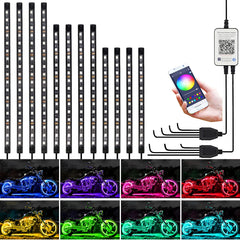 Kairiyard underglow kit side view with vivid colors for night visibility