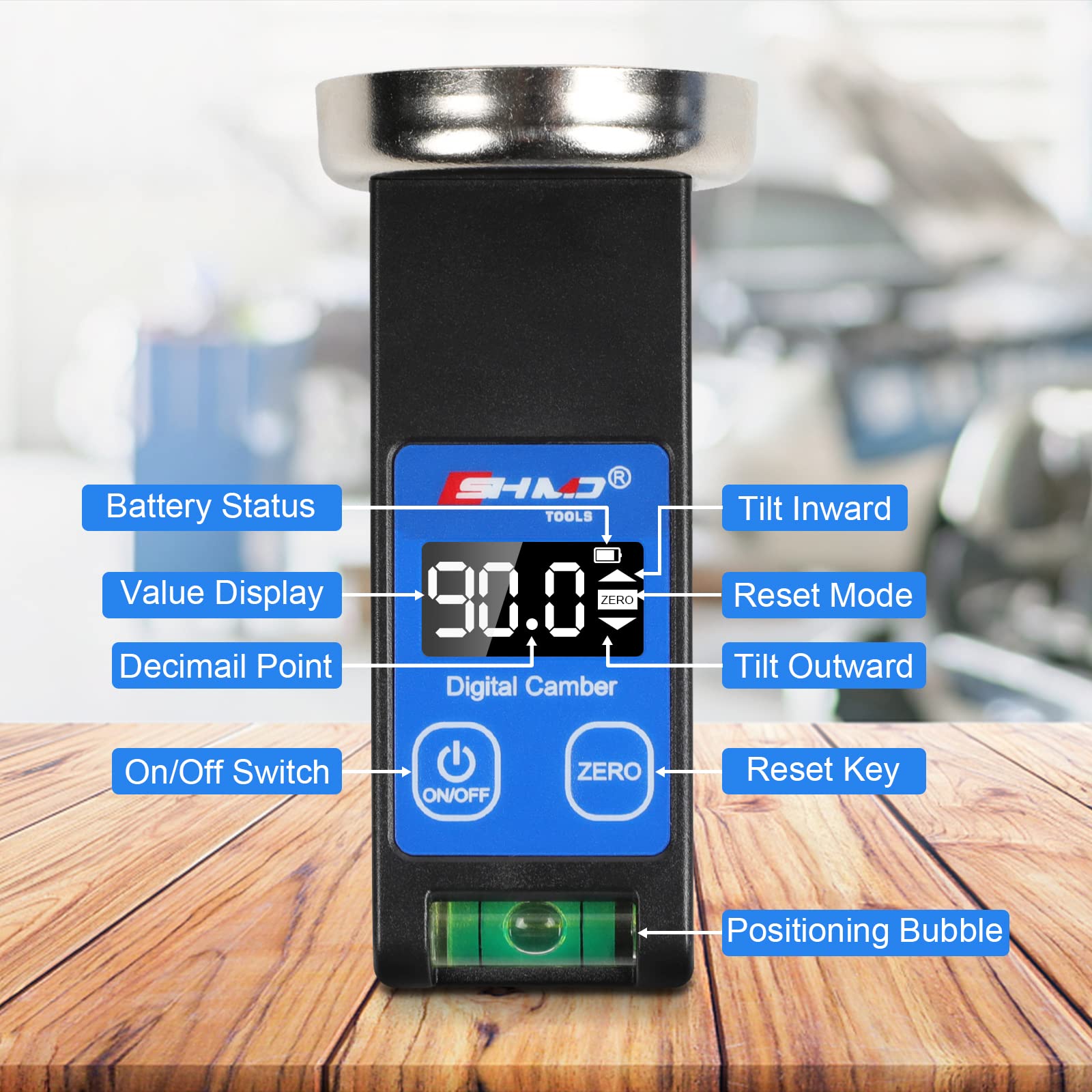 KAISAL protective case keeps the camber gauge safe during transport.