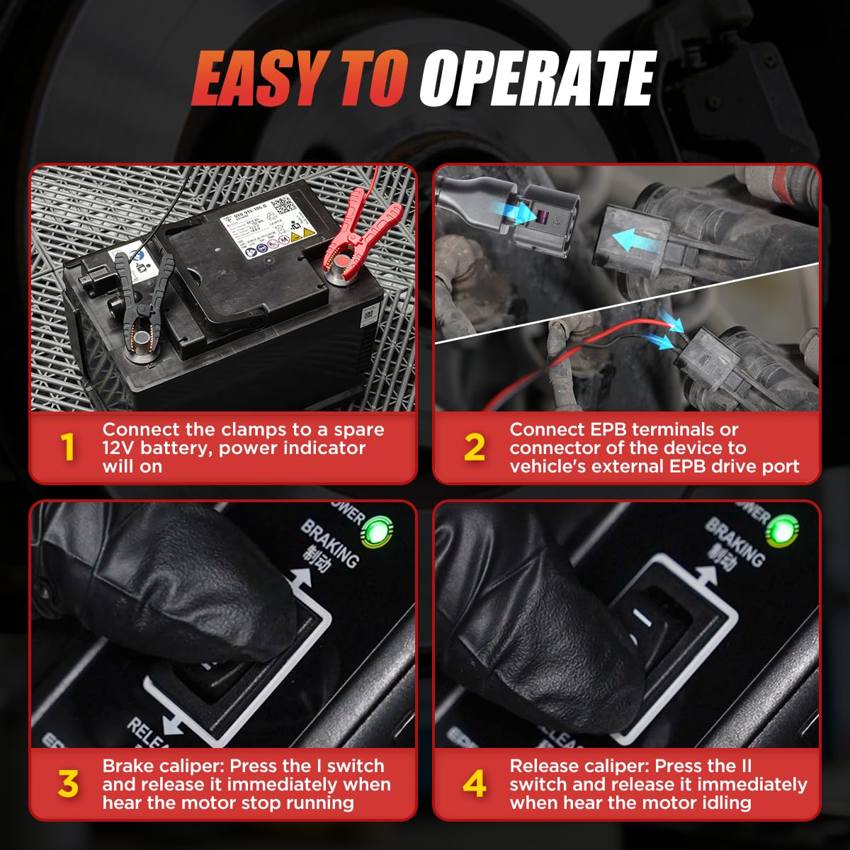KAISAL EPB Release Tool rugged case supports durable, on-site servicing.