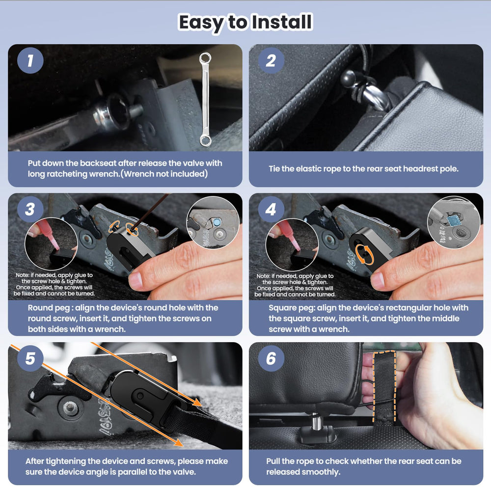 Kaishengyuan 7075 aluminum kit provides durable rear seat release