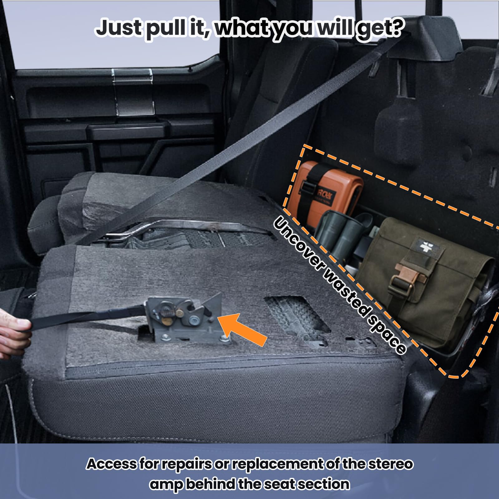 Kaishengyuan back-seat latch access supports easy storage retrieval