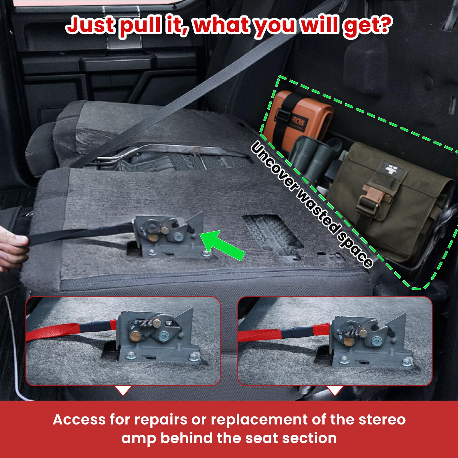 Kaishengyuan quick-release kit for F-150 and F-250 enables convenient rear-seat access