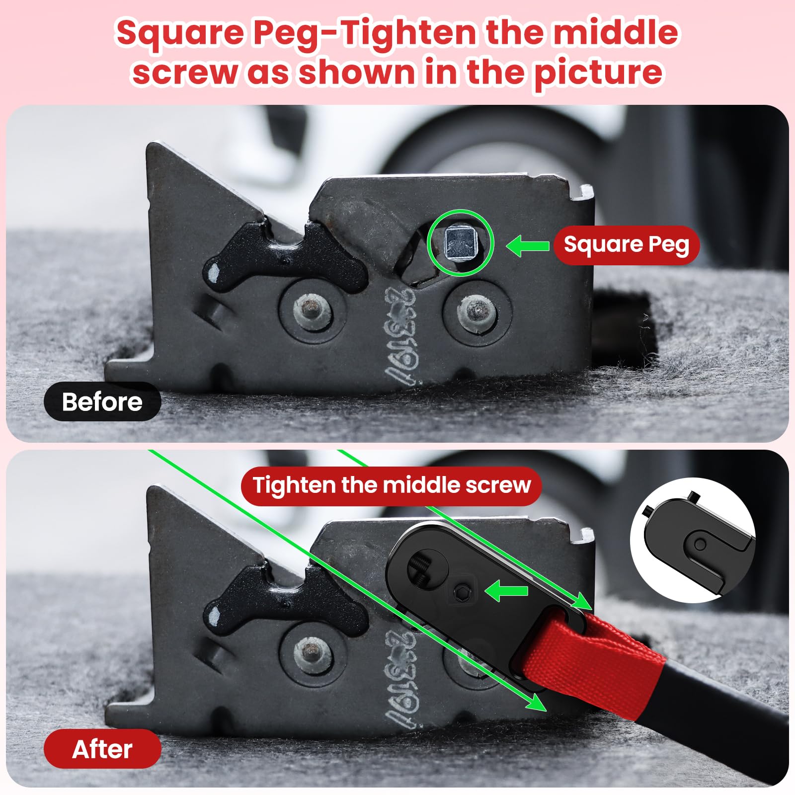 Kaishengyuan round vs square head compatibility ensures proper latch fit