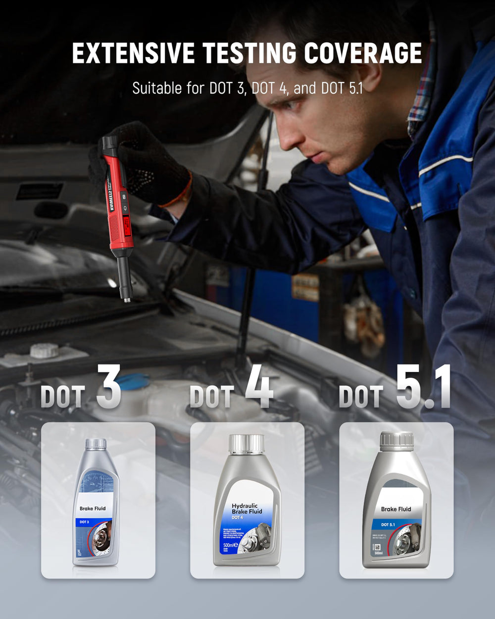 Kaiweets unit runs on two AAA batteries for portable use.