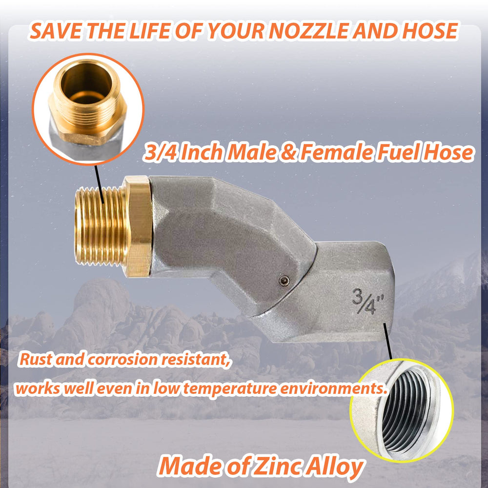 Kalageen 3/4 inch NPT swivel installation fits quickly with common fuel equipment.