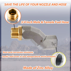 Kalageen 3/4 inch NPT swivel installation fits quickly with common fuel equipment.