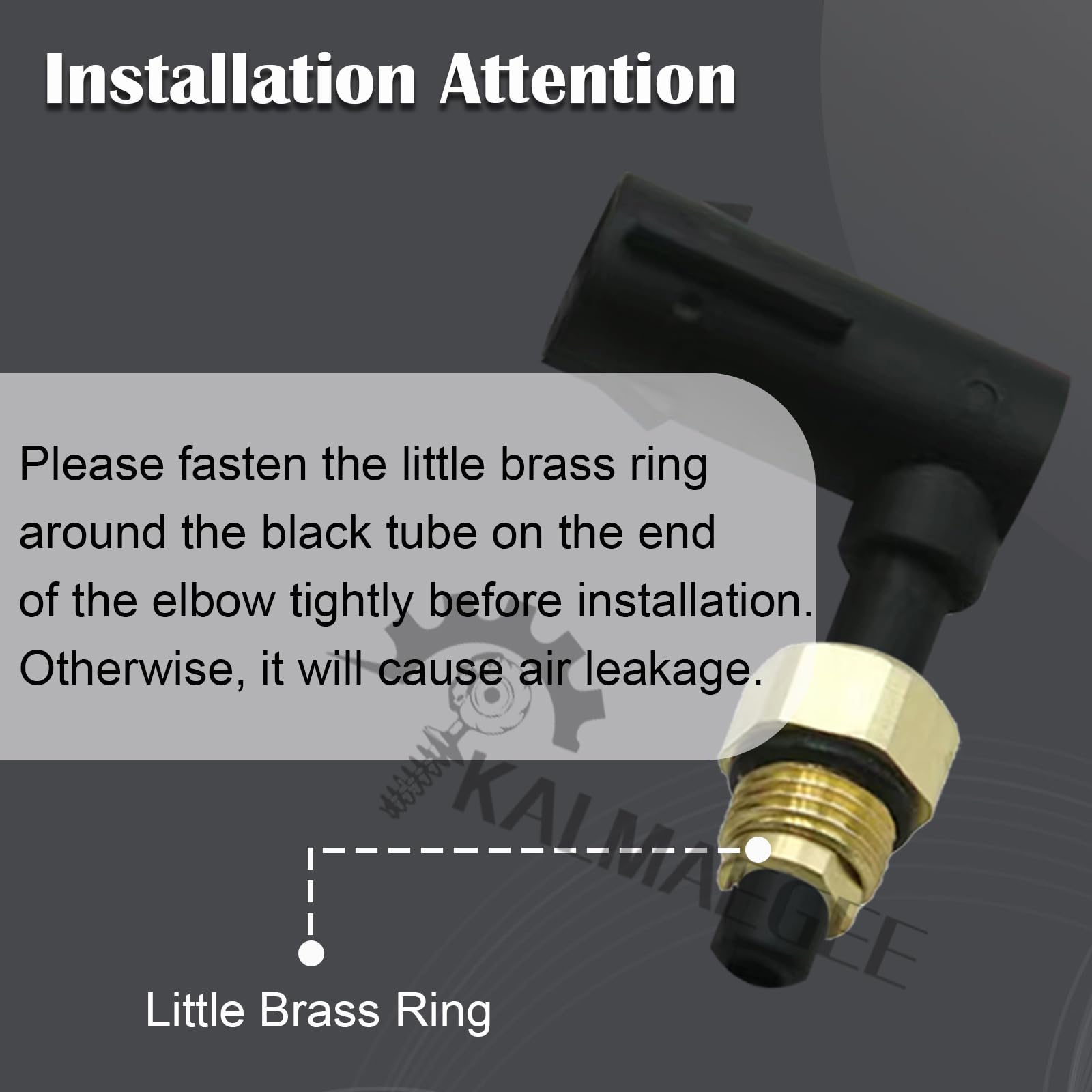 Kalmaegee air-strut elbow component highlights durable material for lasting repairs.
