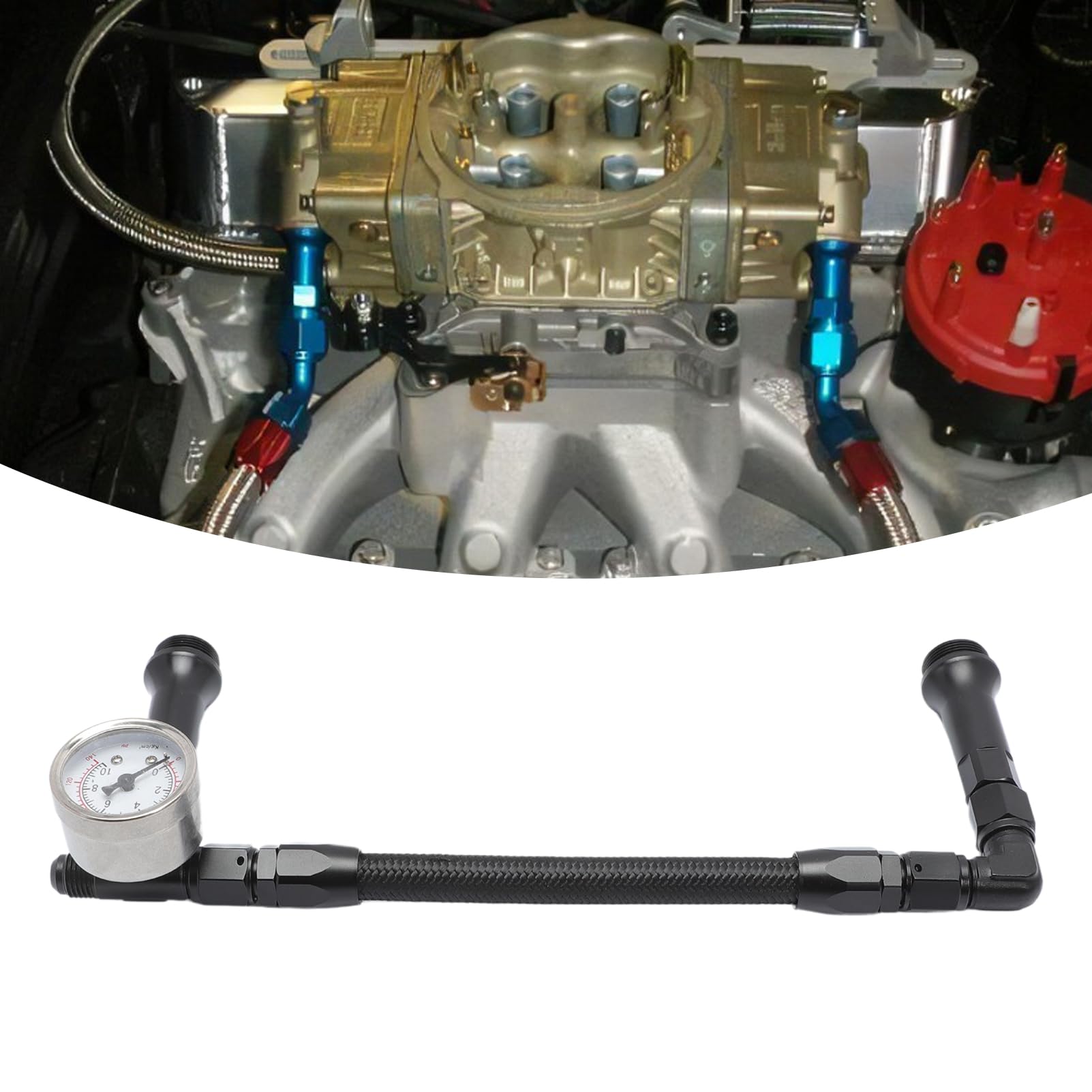 Kaloeou aluminum body of braided AN6 dual feed line for durability