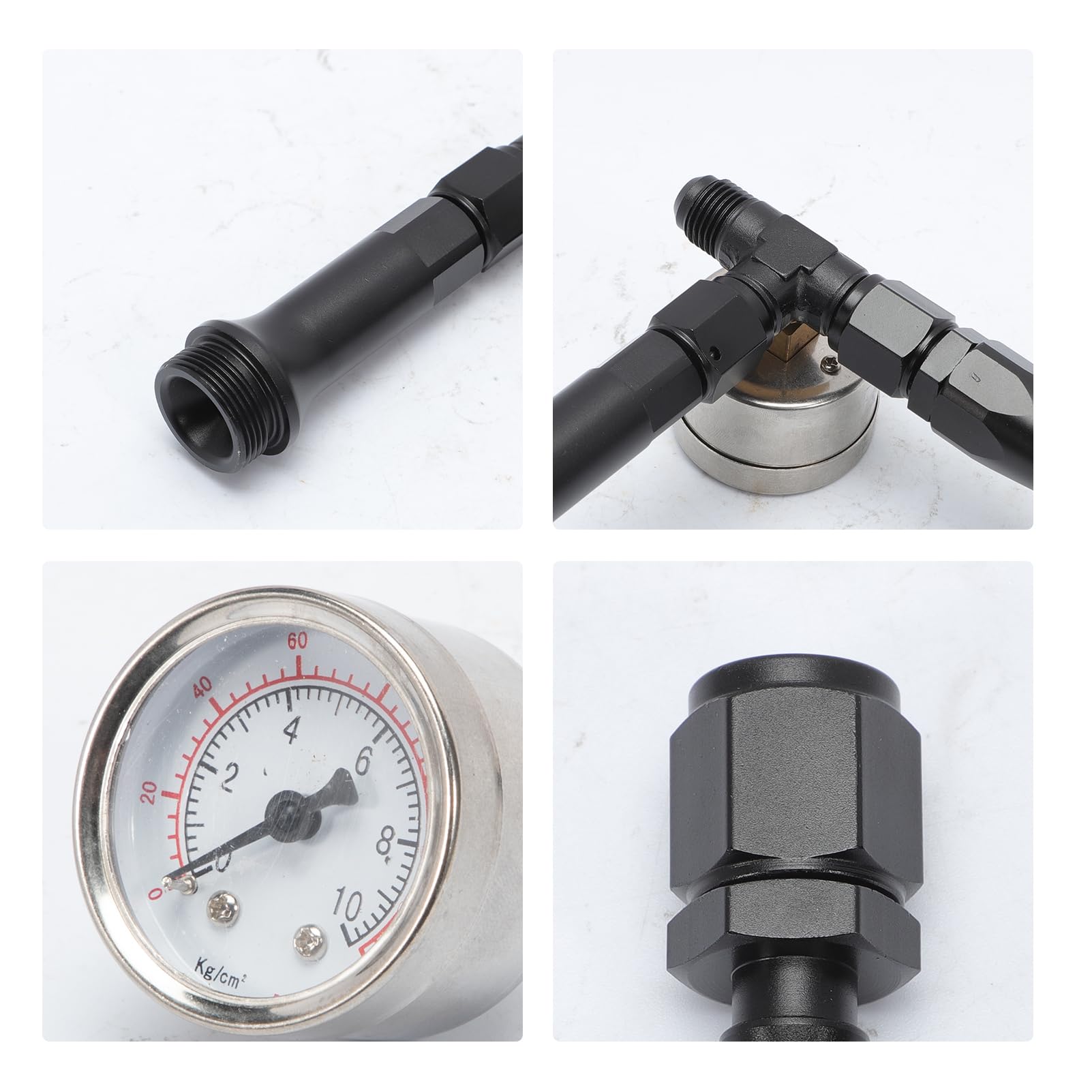 Kaloeou fuel line gauge connection view with 1/8in NPT fittings