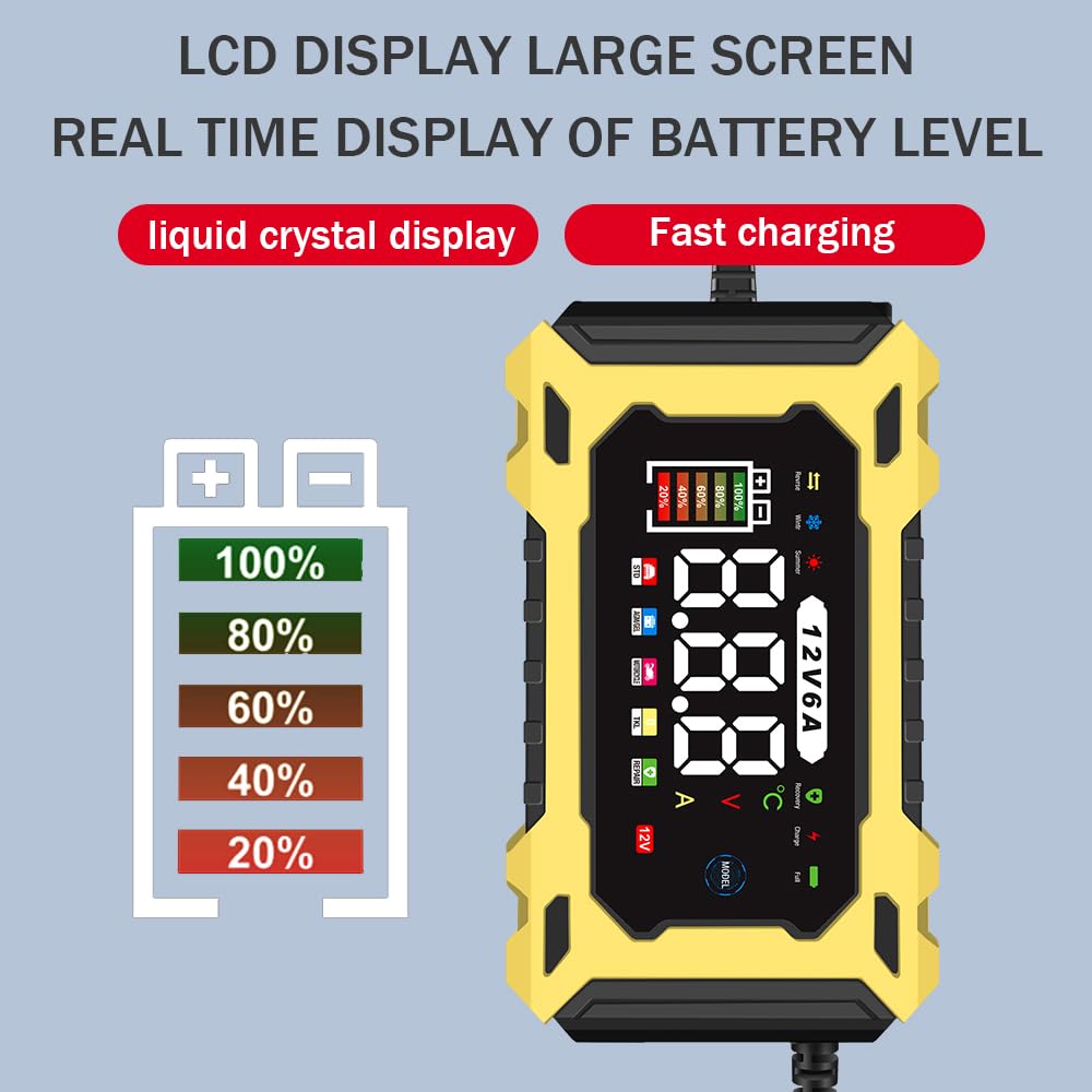 Kalonwell LCD status display clearly presents voltage current temperature during operation.