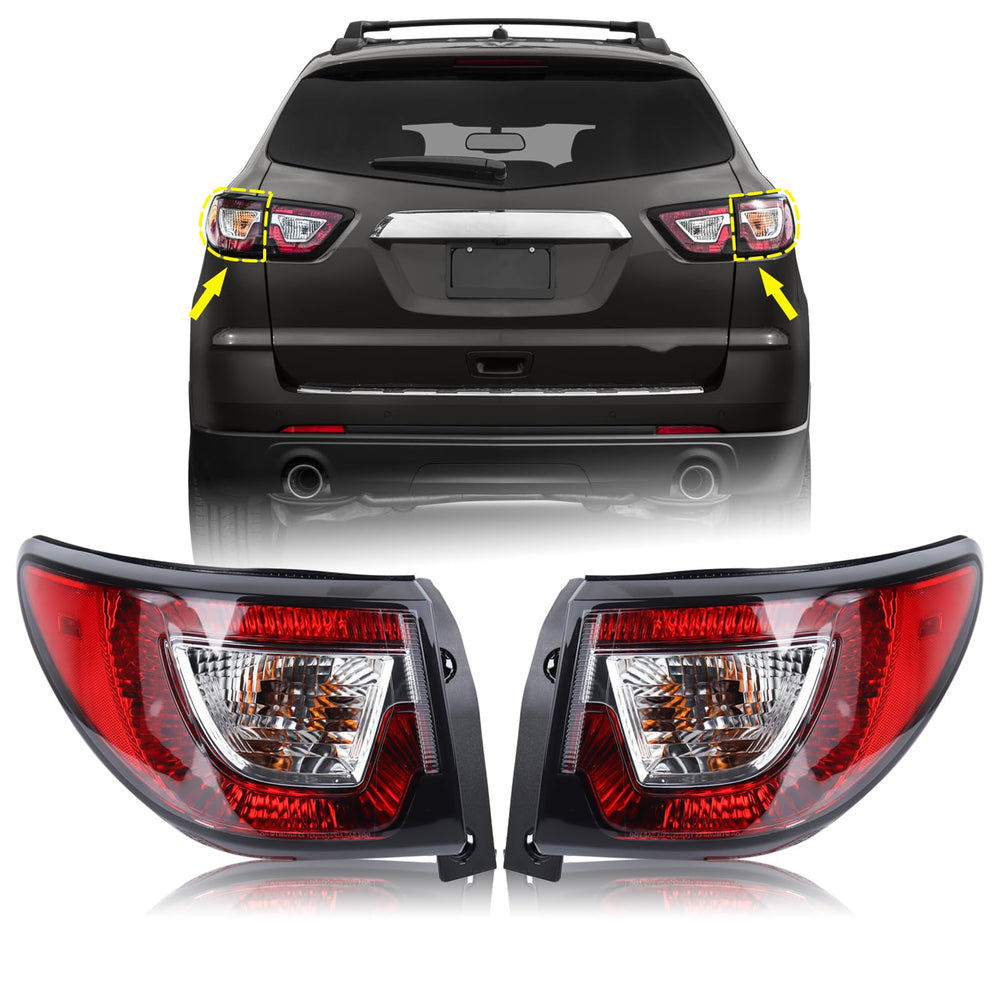 KAMDKI Chevy Traverse tail light left with bulbs enhances daytime visibility