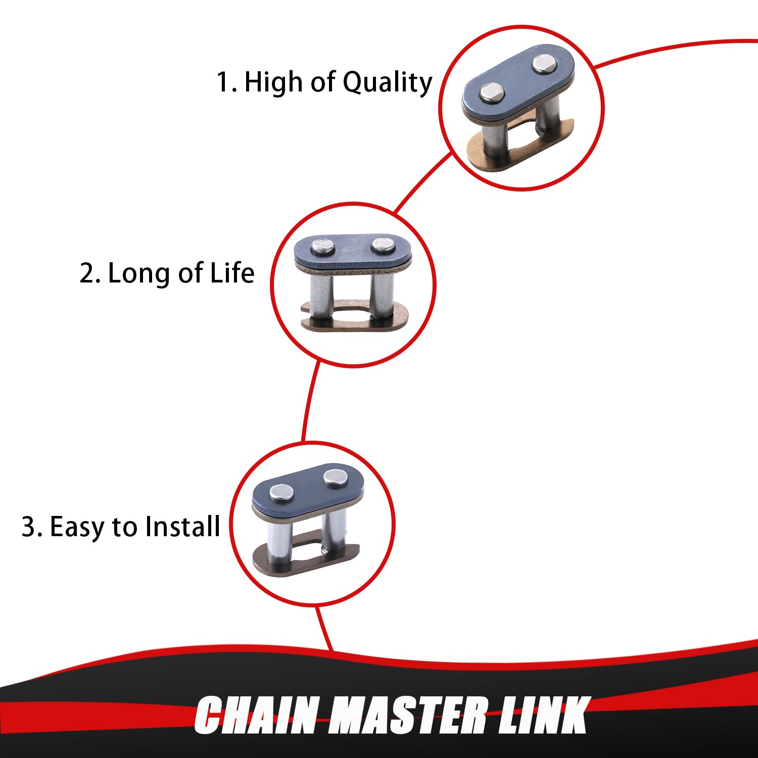 KAMIER ten master links included for quick replacements