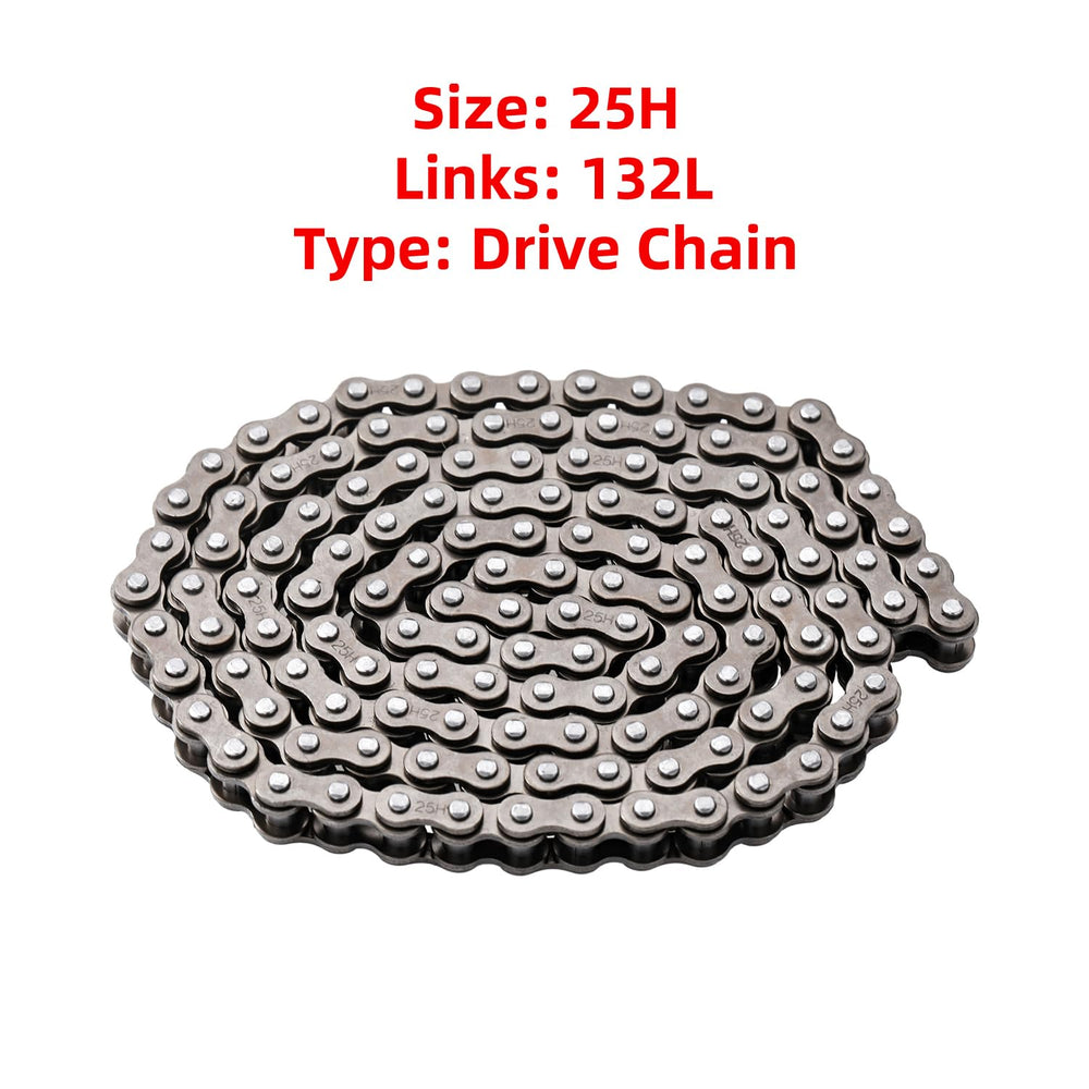 KAMIER 25H chain 132-links suited for dirt bike assembly.