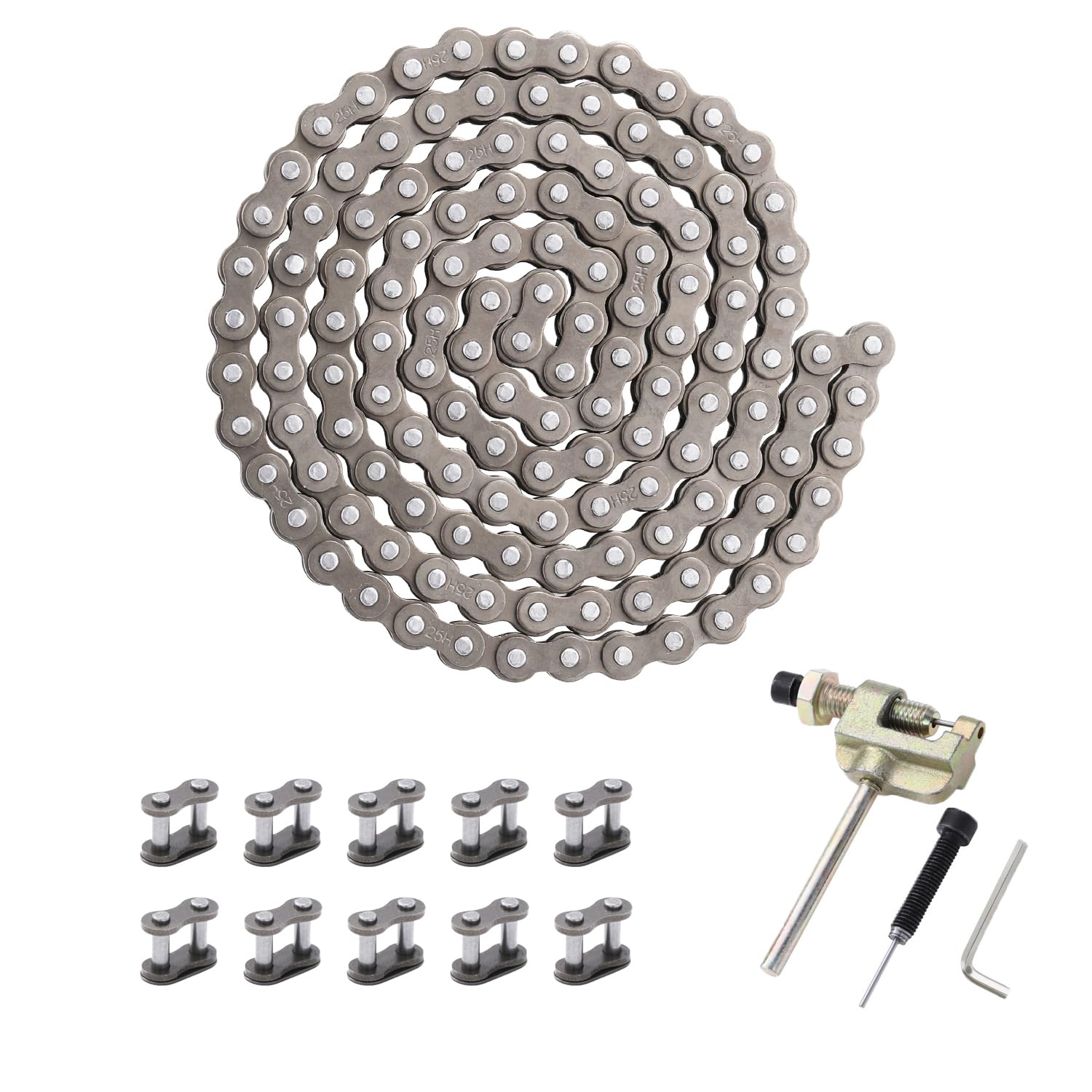 KAMIER 25H chain 132-links packaging highlights robust off-road durability.