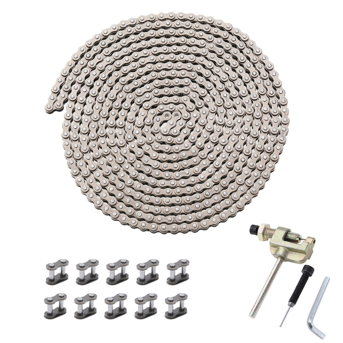 Kamier 25H roller chain 10ft 480 links for Razor bikes—durable replacement.