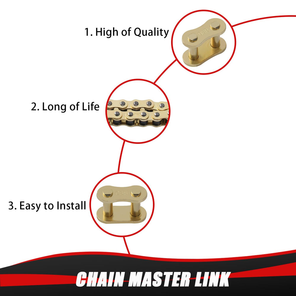 KAMIER 428 chain installation guide visual reference