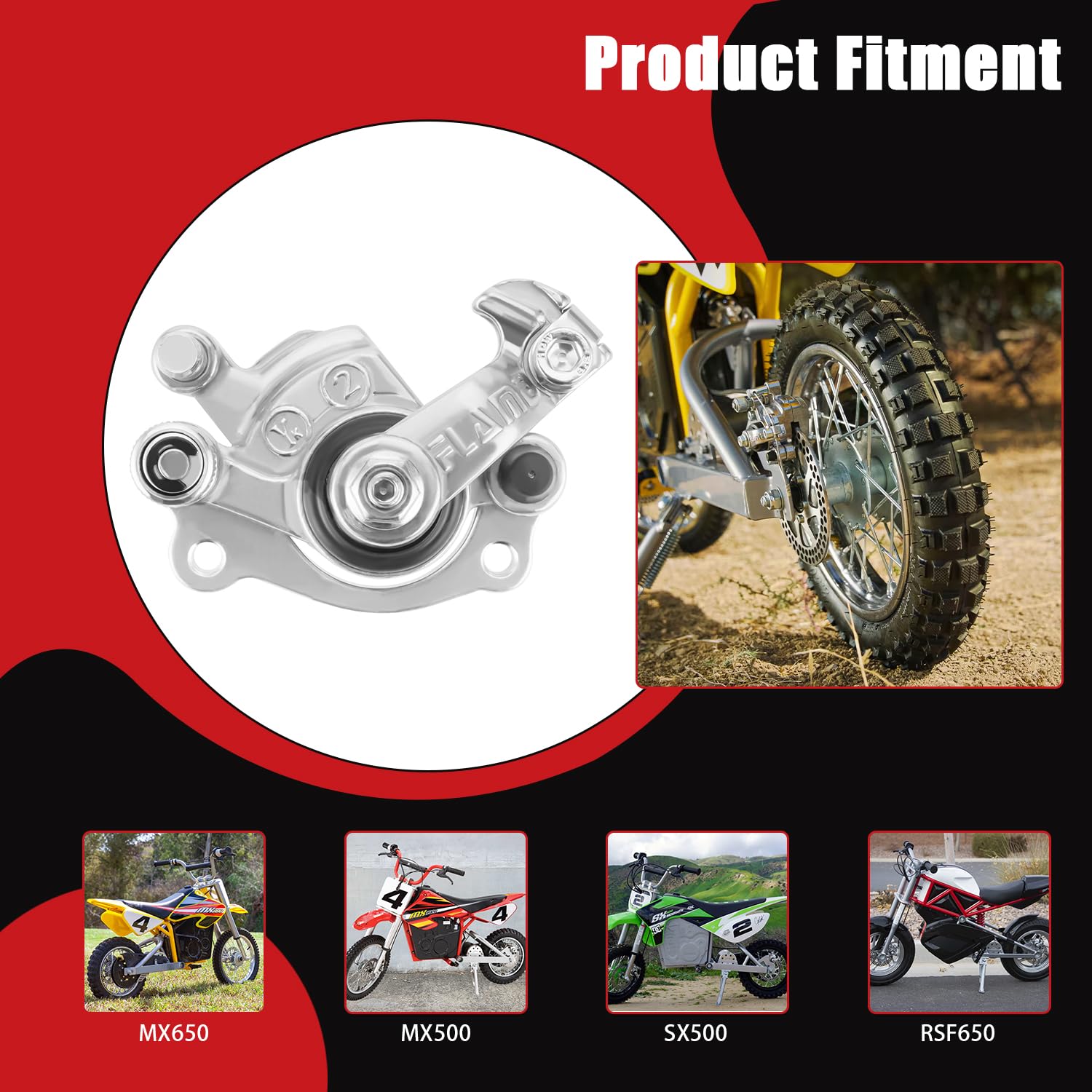 KAMIER brake caliper package contents show complete replacement kit