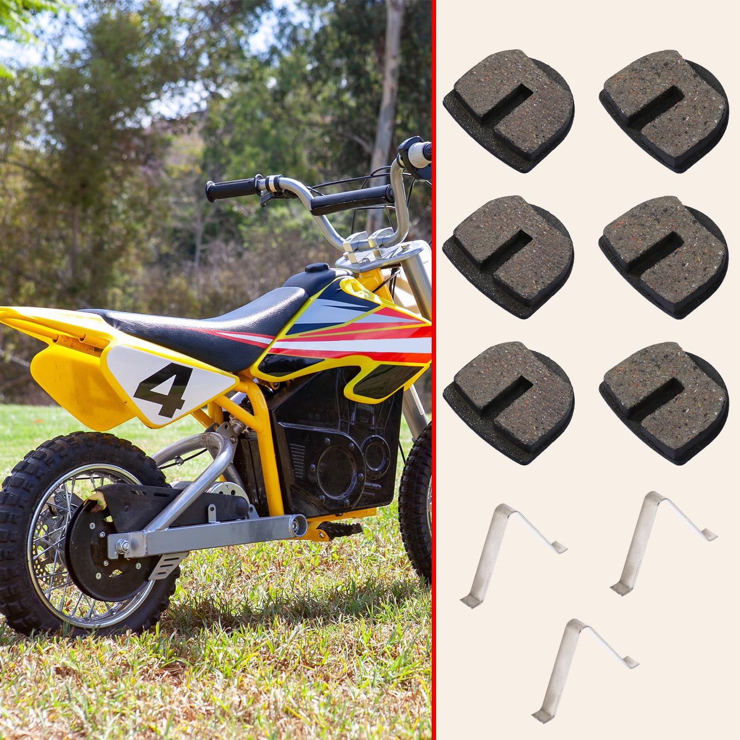 KAMIER Razor MX500 rear brake pads, reliable stopping performance