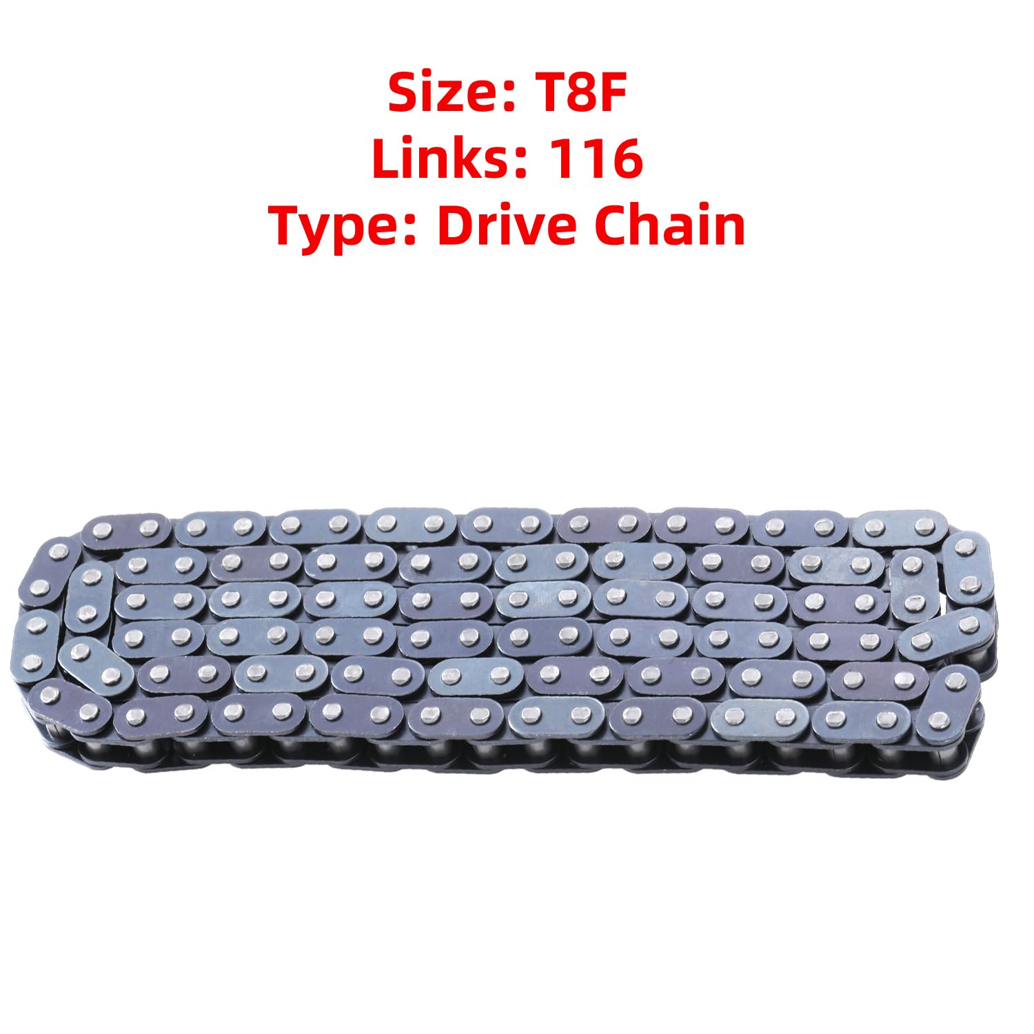 KAMIER drive chain shown on a dirt bike for install-ready demonstration.